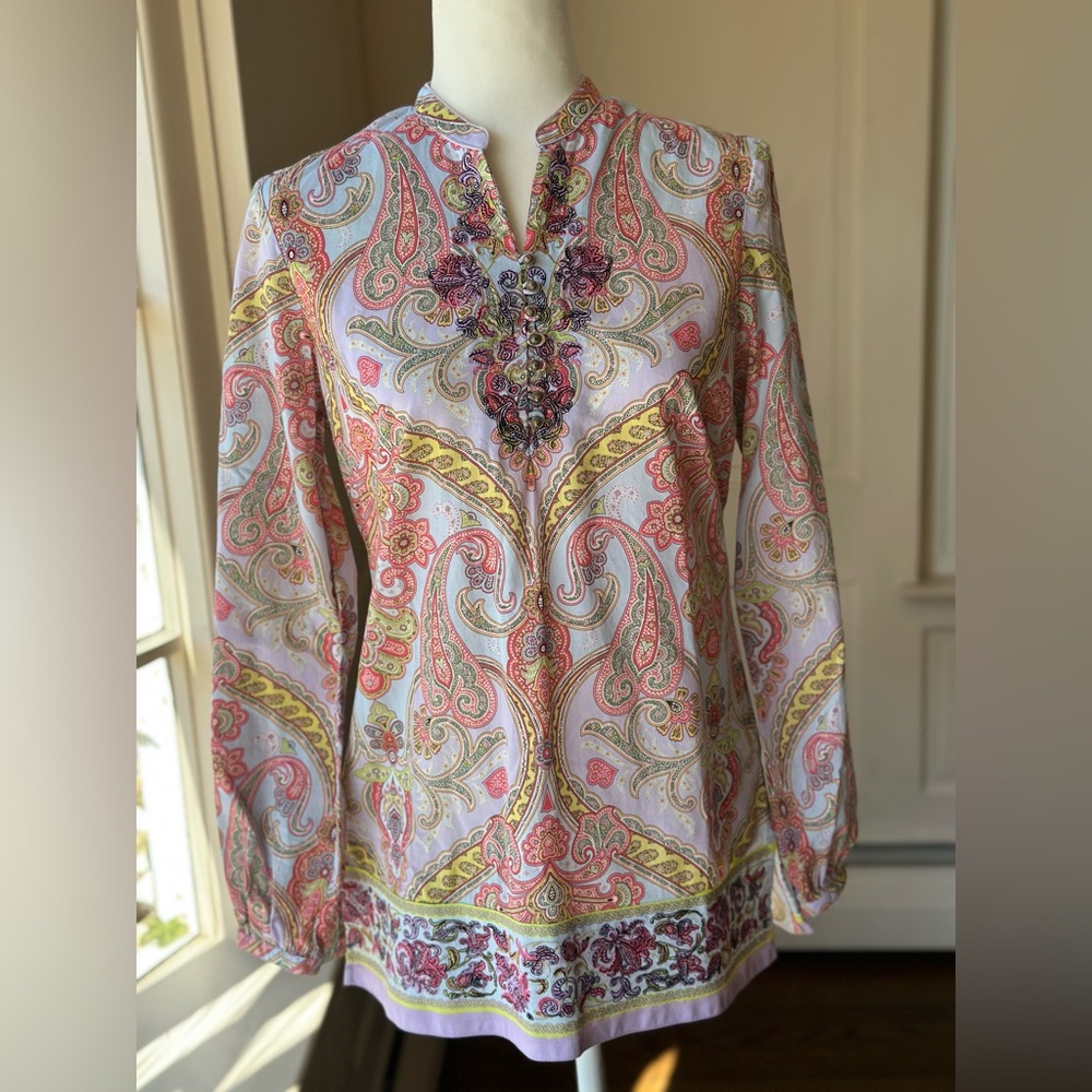 Robert Graham Paisley Print Tunic Top